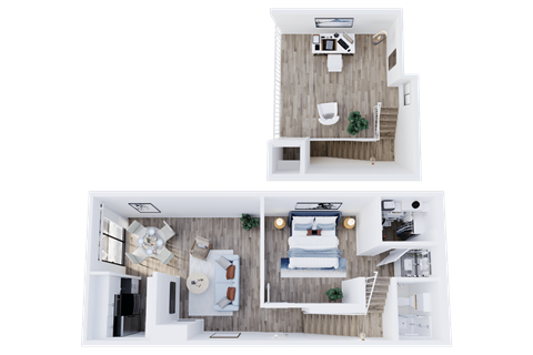 Floor plan for 1 bed, 1 bath, 800 sqft